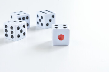 Dice on white background
