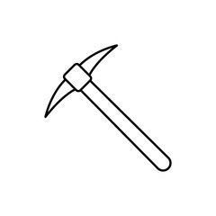 Pickaxe line icon vector