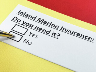 Fototapeta premium Questionnaire about insurance