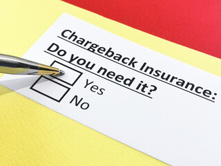 Obraz premium Questionnaire about insurance