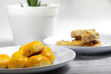 Nastar and peanut cookies, sweet snack that famous in Indonesia, especially when celebrate eid fitr mubarak