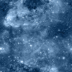 Obraz premium Starry sky seamless pattern. Blue abstract 