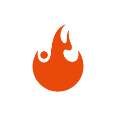 Flame logo illustration. Fire logo