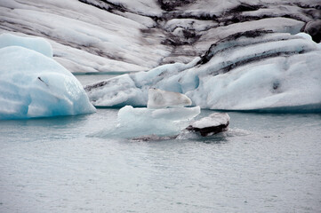 Iceberg in Jokulsarlon glacial lagoon of Iceland

