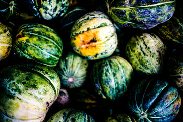 melons in a market