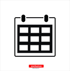 Calendar icon.Flat design style vector illustration for graphic and web design.