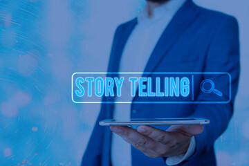 Handwriting text Story Telling. Conceptual photo narrative style of uttering sequence of events in...
