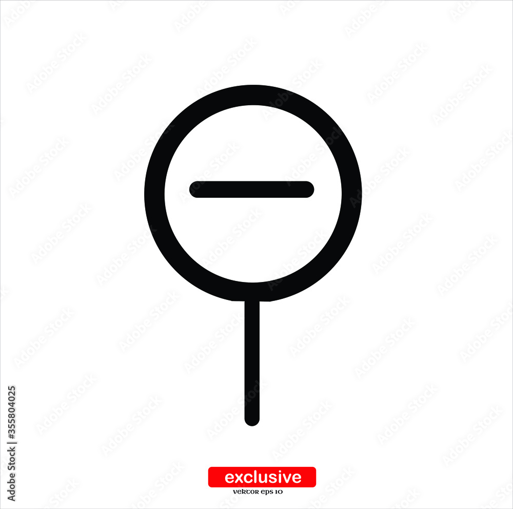 Poster magnifier icon.flat design style vector illustration for graphic and web design.