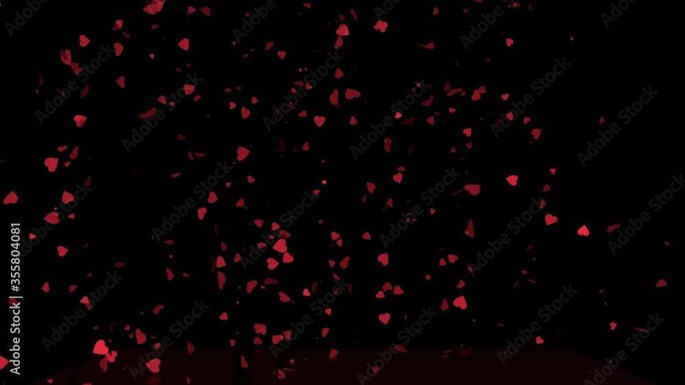 Aufkleber hearts floating from bottom to top of screen. perfect cg seamless loop. for overlay with your scene 