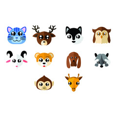 Set of Simple Vector Design of Animal in Full Color