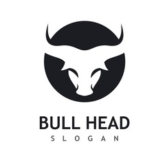 Bull head logo vector icon