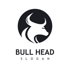 Bull head logo vector icon