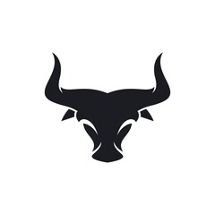 Bull head logo vector icon