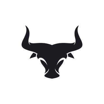 Bull head logo vector icon