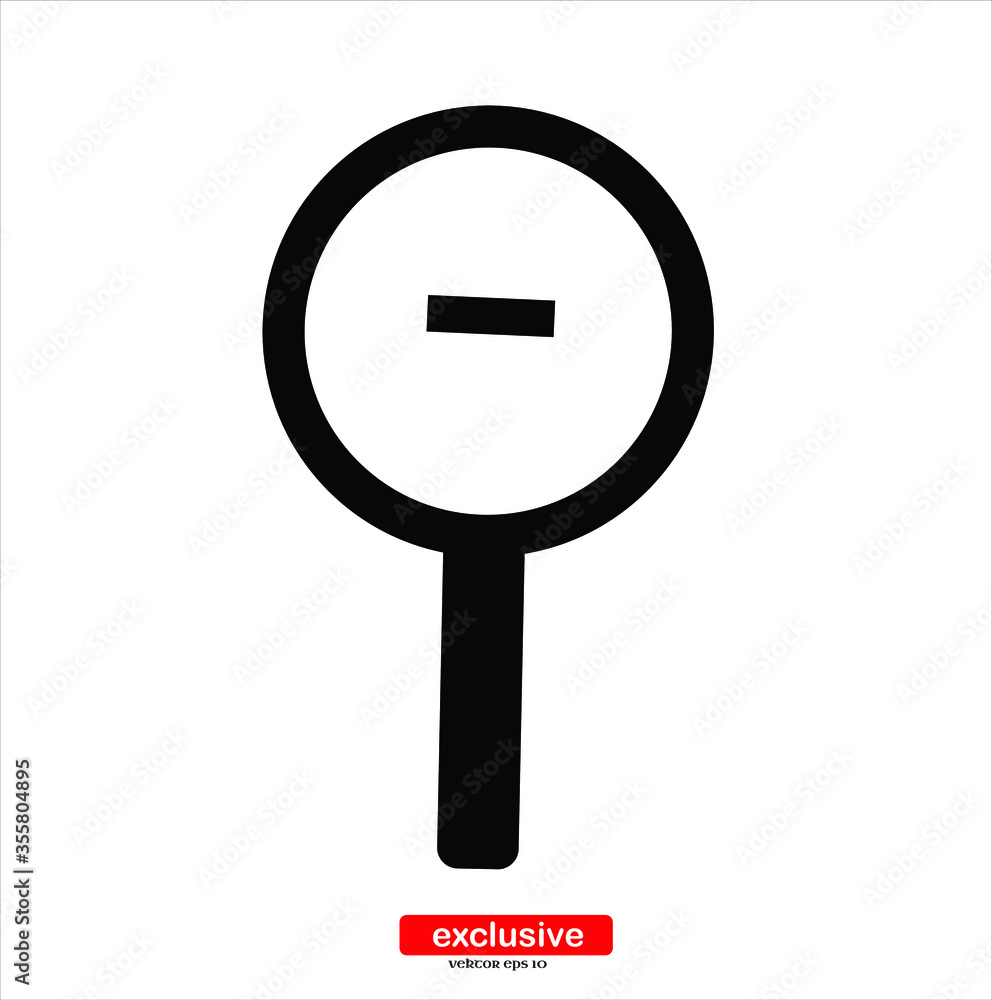 Poster magnifier icon.flat design style vector illustration for graphic and web design.