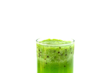 Kiwi smoothie isolated on a white background