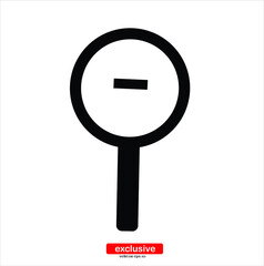 magnifier icon.Flat design style vector illustration for graphic and web design.