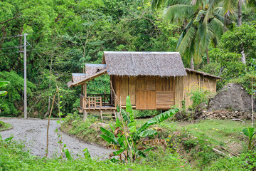 Village houses on Panay island Philippines