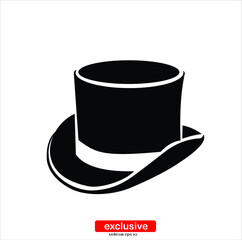 Vintage hats icons.Flat design style vector illustration for graphic and web design.