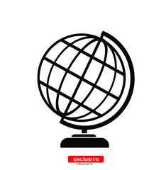 globe icons.Flat design style vector illustration for graphic and web design.
