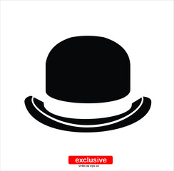 Vintage hats icons.Flat design style vector illustration for graphic and web design.