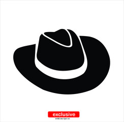 Vintage hats icons.Flat design style vector illustration for graphic and web design.