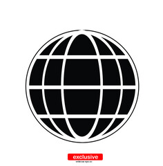 globe icons.Flat design style vector illustration for graphic and web design.