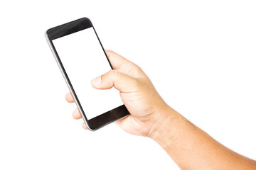 hand holding a smartphone.