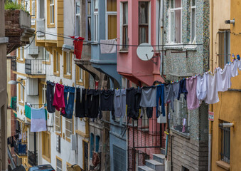 Istanbul, Turkey - Fener is one of the most colorful and typical quarters of Istanbul, with its Byzantine, Ottoman and Greek heritage. Here in particular its alleys