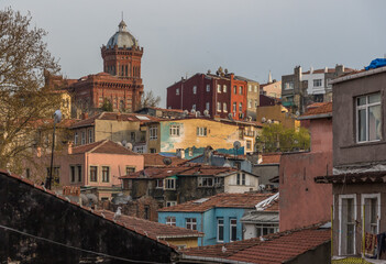 Obraz premium Istanbul, Turkey - Fener is one of the most colorful and typical quarters of Istanbul, with its Byzantine, Ottoman and Greek heritage. Here in particular its alleys
