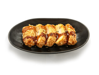 Tonkatsu on the white background
