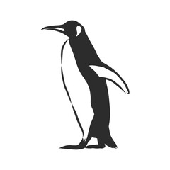 Hand drawing penguins. Vector illustration, penguin, vector sketch illustration