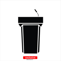 Podium Icon.Flat design style vector illustration for graphic and web design.