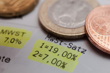 Kaufbeleg, Mehrwertsteuer 19% und Mehrwertsteuersenkung Coronakrise