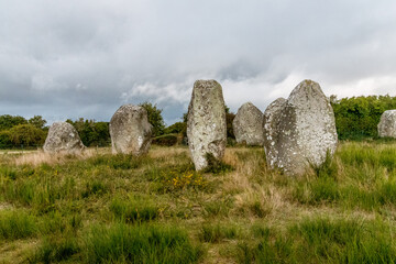 Alignments of Carnac, Menhir de Carnac in the Brittany region. France