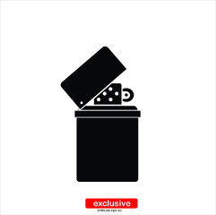 Lighter Icon.Flat design style vector illustration for graphic and web design.