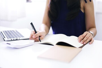 Coronavirus. Business woman working from home. Concept home quarantine prevention COVID-19 Coronavirus outbreak situation at home during coronavirus quarantine. Isolation 