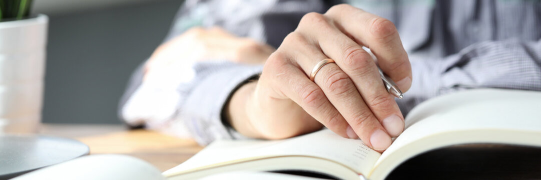 Research and preparation, project implementation. Work manager during implementation project. Man is planning his day. Employee collects information and compiles report. Tracking progress.