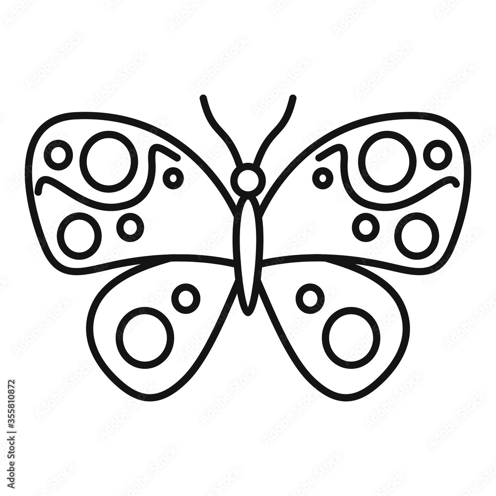Poster wing butterfly icon. outline wing butterfly vector icon for web design isolated on white background
