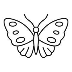 Kid butterfly icon. Flat illustration of kid butterfly vector icon for web design