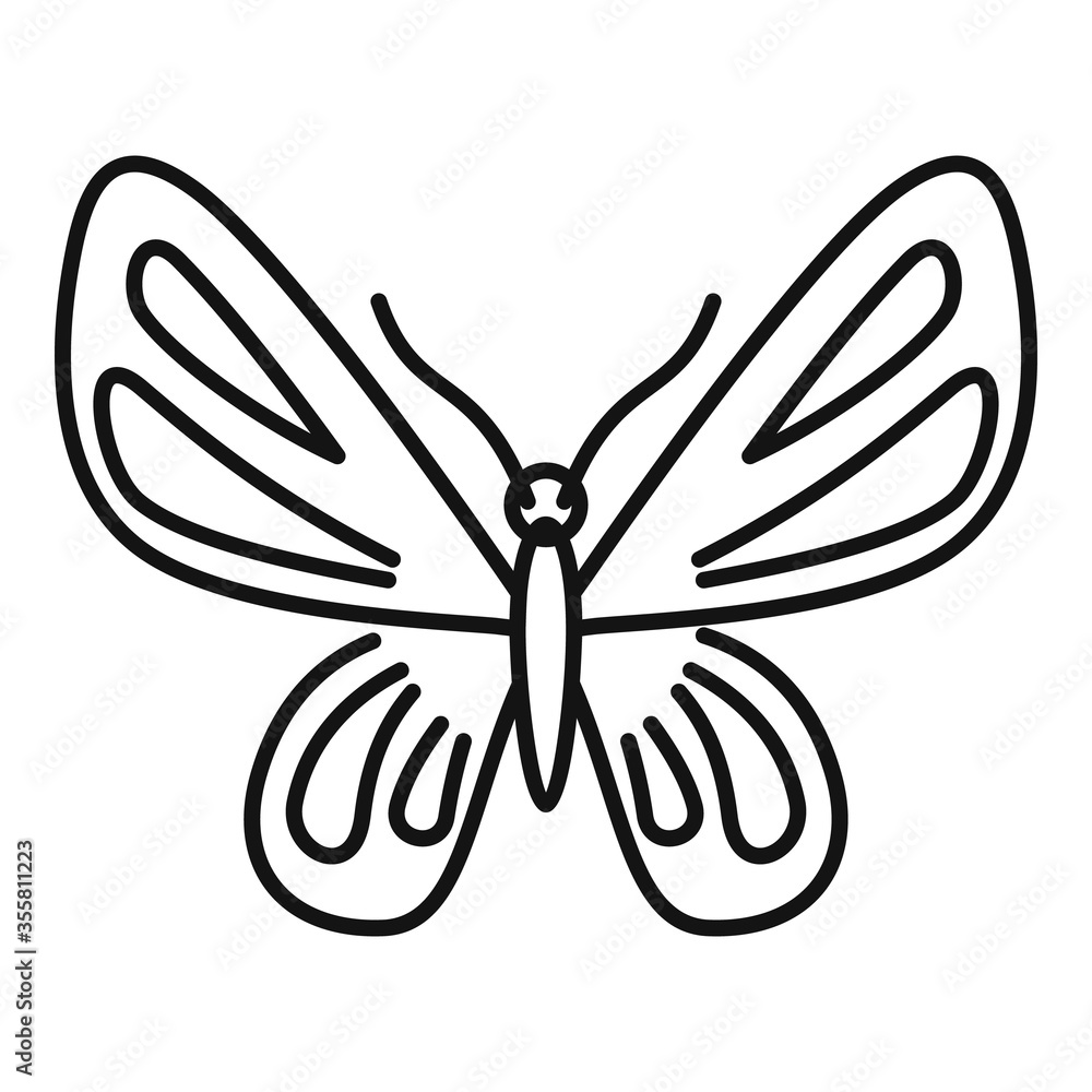 Poster elegant butterfly icon. outline elegant butterfly vector icon for web design isolated on white backg