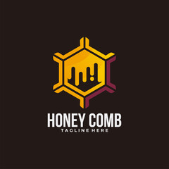 honey comb logo icon vector isolated
