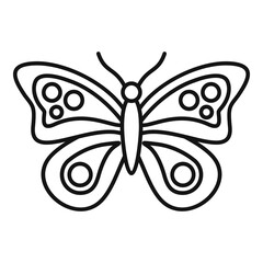 Exotic butterfly icon. Outline exotic butterfly vector icon for web design isolated on white background