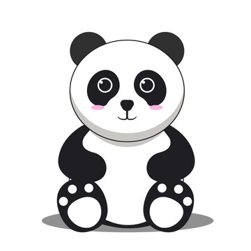 Baby panda character illustration. vector illustration