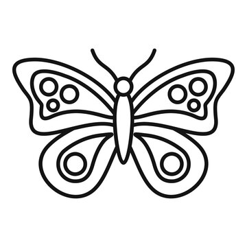 Exotic butterfly icon. Outline exotic butterfly vector icon for web design isolated on white background