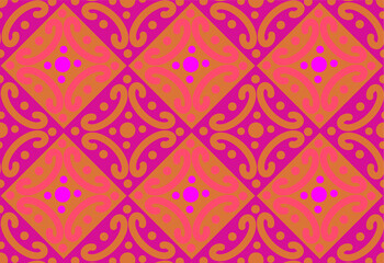 Pattern Design. Indonesian batik motif with a very distinctive pattern, black and white and the colors of the trend colors, Vector