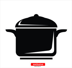 coking pan icon.Flat design style vector illustration for graphic and web design.
