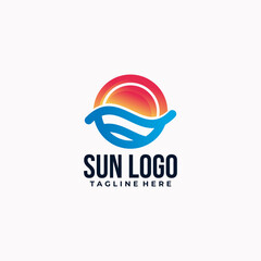 sun coast logo icon vector isolated