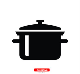 coking pan icon.Flat design style vector illustration for graphic and web design.