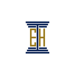 eh logo design vector icon